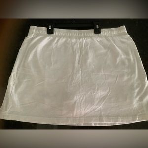 White cotton skort